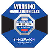 SpotSee ShockWatch 2 Impact Indicator, 15 G Range, Blue