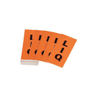 Brady Ammonia (IIAR) Pipe Marker Label Kit Replenishment Labels, Vinyl - LIQ Liquid, Orange, 2.25"