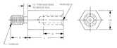 RAF 3/8" Hex Stainless Steel Male-Female Standoff, 6-32, 1"L, Passivate (AMS2700), Method 1, Class 4. NAS1829C6E16