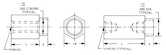 RAF 1/2" Hex Brass Swage Standoff, 7/32"L, .290"L Shank, 0-80