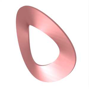Seastrom Single Wave Washers, .257" ID, .440" OD, .065" HGT, .016" Thickness, Beryllium Copper