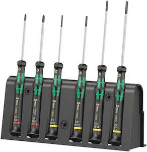 Wera Tools 2035/6 A Screwdriver Set & Rack for Electronic Applications, 6 Pieces