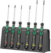 Wera Tools 2035/6 A Screwdriver Set & Rack for Electronic Applications, 6 Pieces