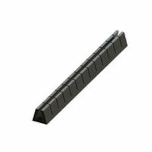 Richco Continuous Grommet Roll, Serrated, .037 - .071" Panel Thickness, Nylon, Black, 100' Roll