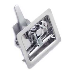 Southco Pawl/Cam Action Latch, Flush T-Handle with Mounting Studs, Counter-Clockwise, with Keylock, Stainless Steel