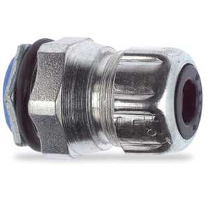 ABB Chase Liquid Tight Straight Steel Cord Connector, Trade Size 1", Cord Range .500" - .625", Throat Diameter 1"