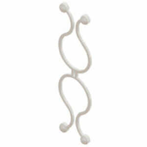 Essentra Dual Twist Lock, 2.18" L, .4" Bundle Capacity, Nylon, Natural, 500/Pack