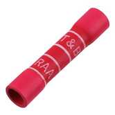 Sta-Kon Expanded Vinyl-Insulated Butt Splice, 1.13" L, .25" W, Wire Range 22-18 AWG, Red, Copper, Tin Plate, 100 PK