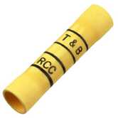 Sta-Kon Expanded Vinyl-Insulated Butt Splice, 1.31" L, .31" W, Wire Range 12-10 AWG, Yellow, Copper, Tin Plate, 50 Pack