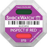 SpotSee ShockWatch RFID Impact Indicator, 37 G Range, Purple