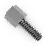 RAF 3/16" Steel Hex Jack Screw, Without Hardware, 1/2"L, Zinc Yellow