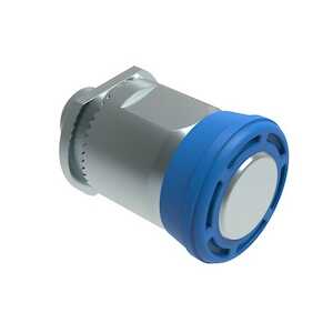 Southco Spring Loaded Plunger, Thread-in, Small Size, without Hold-Open Feature, Steel, Blue Knob