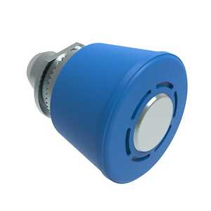 Southco Spring Loaded Plunger, Thead-in, Large Size, without Hold-Open Feature, Steel, Blue Knob
