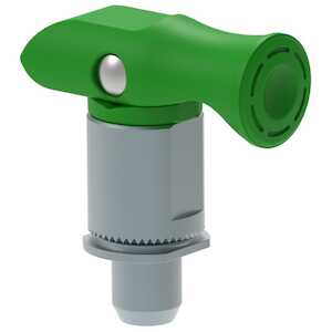 Southco Spring Loaded Plunger, Thread-in, Small Size, with Hold-Open Feature, Steel, Green
