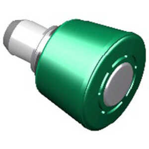 Southco Spring Loaded Plunger, Press-in, Large Size, without Hold-Open Feature, Steel, Green Knob