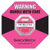SpotSee ShockWatch 2 Impact Indicator, 5 G Range, Pink