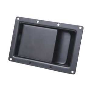 Southco Push-to-Close Latch, Large Pivot Pawl, Non-Locking, Rivet Mount, Steel, Powder Coated, Black