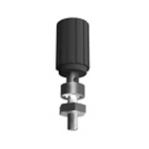 Keystone 6-32 Insulated Binding Post, Knurled Head, Black, .719", Brass, Nickel Plating