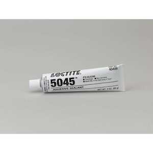 Loctite 5045 Silicone Sealant, 3 oz Cartridge, 24 hr Cure Time, Clear