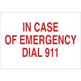 Hardware Specialty | Brady In Case Of Emergency Dial 911 Sign, 10