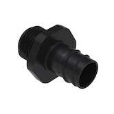 Heyco 1/4 Straight Thru Quick Twist Liquid Tight Conduit Conduit Fitting, NPT 1/4 Thread, 1.56" L, Nylon, Black