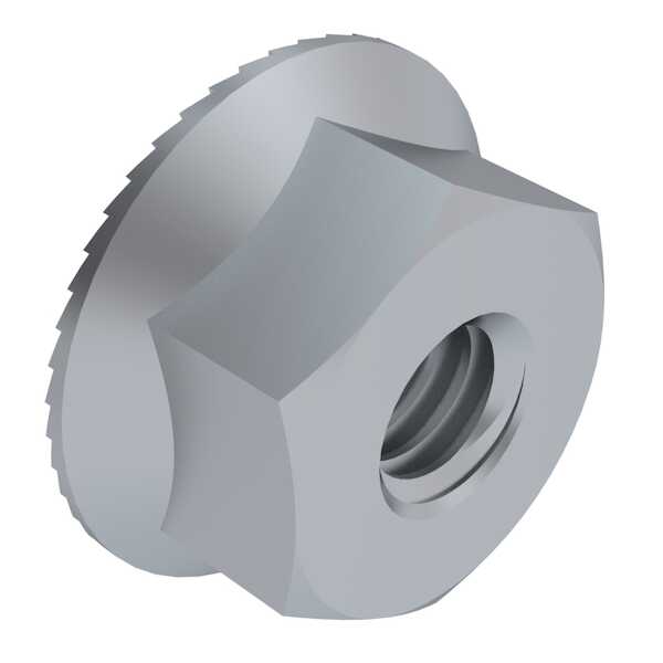 thumbnail image 2 of 400-Pack Serrated Flange Lock Nuts 3/8-16 - Zinc Plated Steel, Hex Drive 9/16", Lexar Industrial Bulk Fasteners 2 of 11