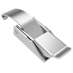 Southco Over-Center Draw Latch, Medium, Handle Tab Up, No Keeper, Steel, Zinc Plate, Bright Chromate