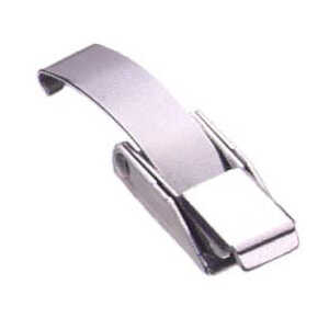 Southco Over-Center Draw Latch, Medium, Tab Down, Exposed Keeper (Single Hole Mount), Stainless Steel, Passivated