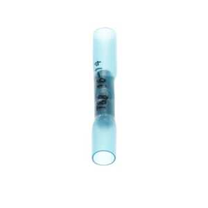 Sta-Kon Heat Shrinkable Butt Splice, 1.50" L, .26" W, Wire Range 16-14 AWG, Blue, Copper, Tin Plate, 50 Pack