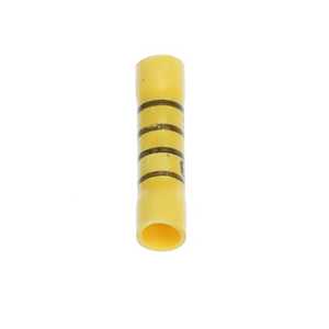 Sta-Kon Expanded Vinyl-Insulated Butt Splice, 1.31" L, .31" W, Wire Range 12-10 AWG, Yellow, Copper, Tin Plate, 50 Pack