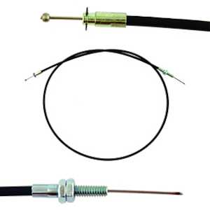 Southco Rotary System Jacketed Cable with Snap Ring & Threaded Retainers, Stainless Steel