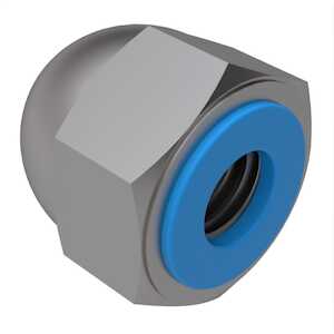ZAGO M12 Acorn Sealing Nut, Stainless Steel, Fluorosilicone O-Ring