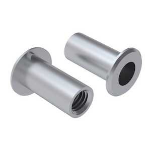 Keyed Rivet Nuts Hardware Specialty | Flat Head Blind Rivet Nut, 10-32 Thread Size, 1/4 ...