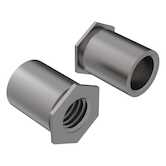 Captive Fastener Self-Clinching Sheet Metal Standoff, Through-Thread, 400 Series Stainless Steel, Passivated, 10-32 x 0.562