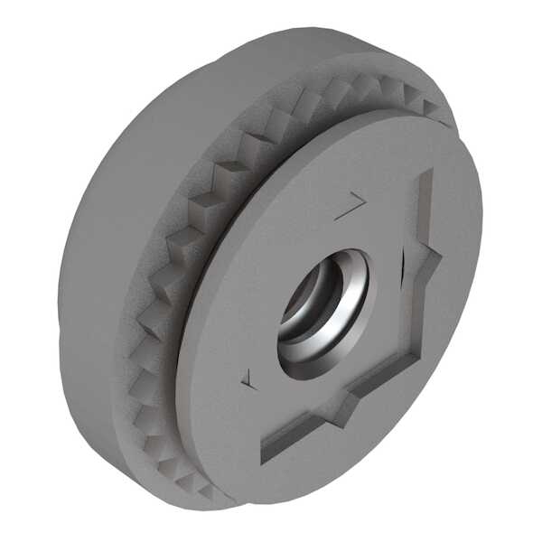 Hardware Specialty Captive Fastener Floating Nut, 632 x 2, Stainless