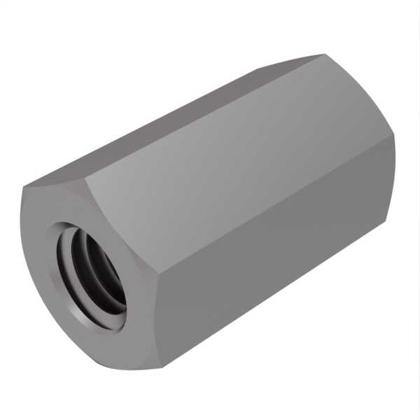 M6 Coupling Nut. 10 mm W X 18 mm H, Stainless Steel. Specification - DIN6334