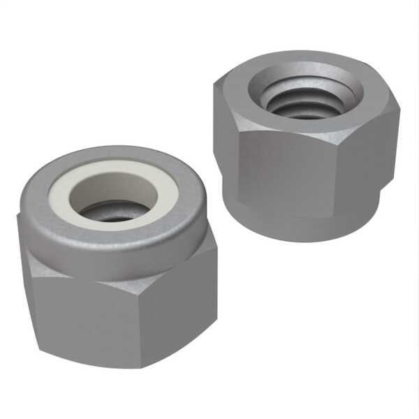 Hardware Specialty M6 Nylon Insert Locknut. 10 mm W X 8 mm H, Steel, Zinc Clear Trivalent