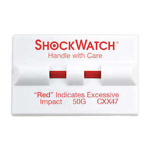 SpotSee ShockWatch Double Tube Clip CXX47, 50 G Range, White
