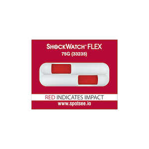 SpotSee ShockWatch Double Tube FlexClip 35, 75 G Range, White
