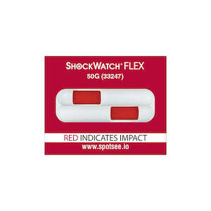 SpotSee ShockWatch Double Tube Flex 47, 50 G Range, Red