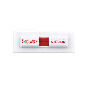 SpotSee ShockWatch Double Tube MiniClip 47, 50 G Range, White