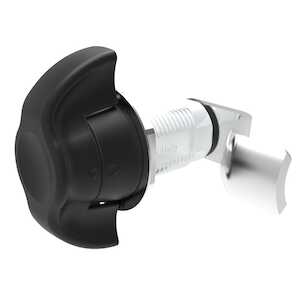 Southco Vise Action Compression Latch, Large Size, Wing, Zinc Alloy, Powder Coat, Black, 53mm (2.09") Grip