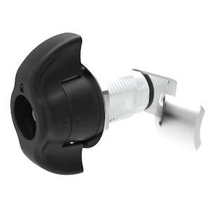 Southco Vise Action Compression Latch, Large Size, Wing, Zinc Alloy, Powder Coat, Black, 33mm (1.30") Grip