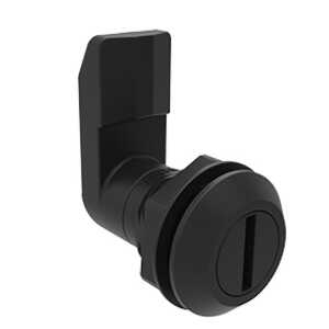 Southco Quarter-Turn Cam Latch, Slotted Recess, 24mm (.94") Grip, Sealed, Nylon, Black