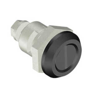 Southco Quarter-Turn Cam Latch, Slotted Recess, Spring-Return Actuator, Sealed, Zinc Alloy, Powder Coat, Black