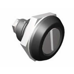 Southco Quarter-Turn Cam Latch, Slotted Recess, without Cam, Sealed, Zinc Alloy, Powder Coat, Black