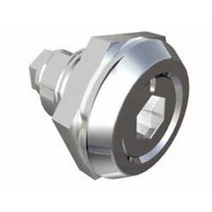 Southco Quarter-Turn Cam Latch, 8 mm Hex Recess, without Cam, Sealed, 316 Stainless Steel, Passivated