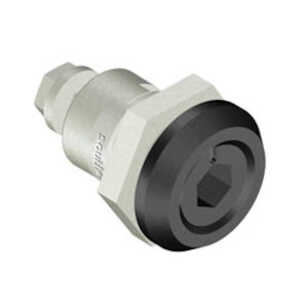 Southco Quarter-Turn Cam Latch, 8 mm Hex Recess, Spring-Return Actuator, Sealed, Zinc Alloy, Powder Coat, Black