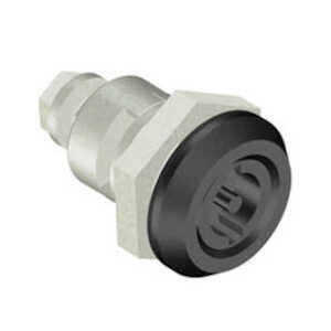 Southco Quarter-Turn Cam Latch, 3 mm Double Bitted Recess, without Cam, Sealed, Zinc Alloy, Powder Coat, Black