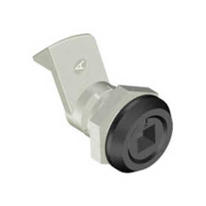 Southco Quarter-Turn Cam Latch, 8 mm Square Recess, 23mm (.91") Grip, Sealed, Zinc Alloy, Powder Coat, Black